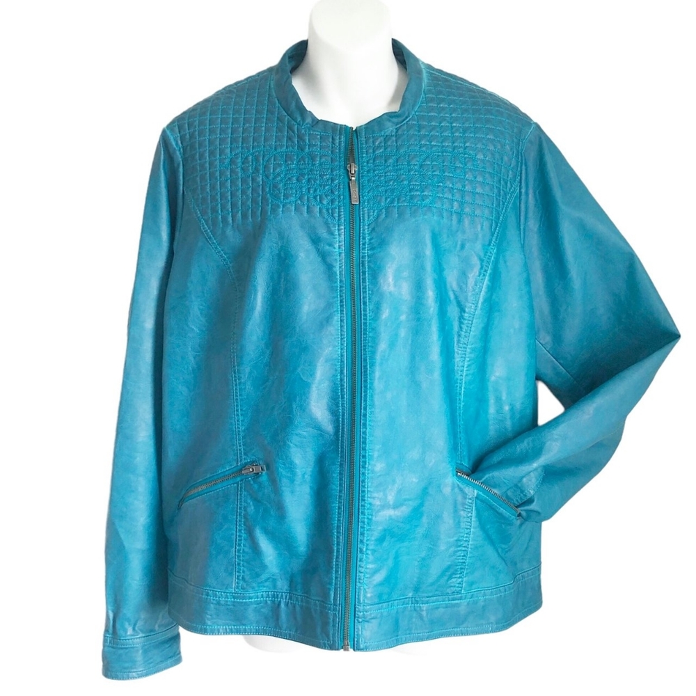 X-Two Fashion/Buur Fashion Vegan Leather Bomber Jacket Coat
